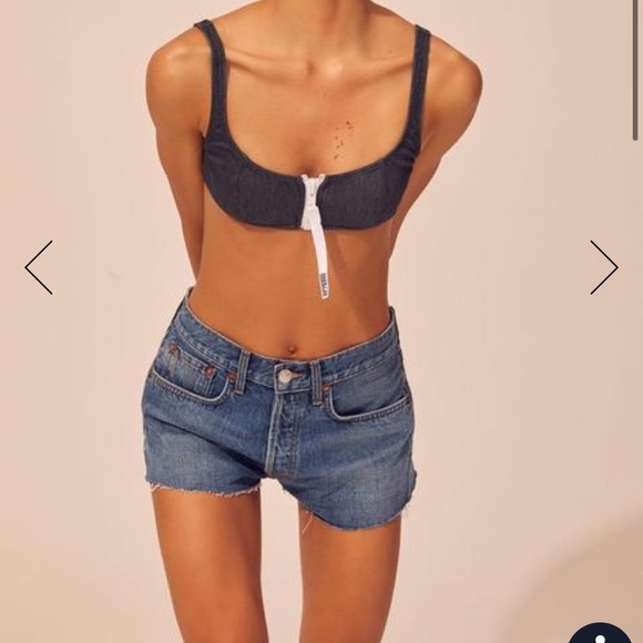 Solid & Striped Denim Shorts - Picture 2 of 3